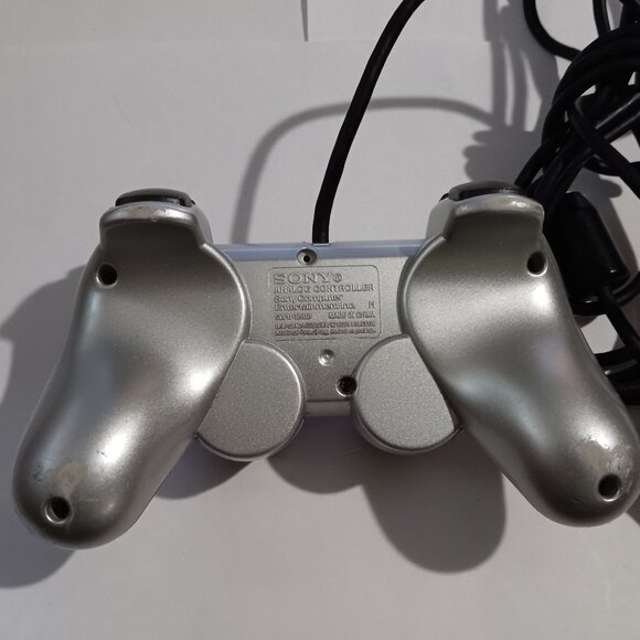 PS2 Silver Dualshock 2 SPCH-10010 Sony Playstation 2 Controller - Picture 2 of 2